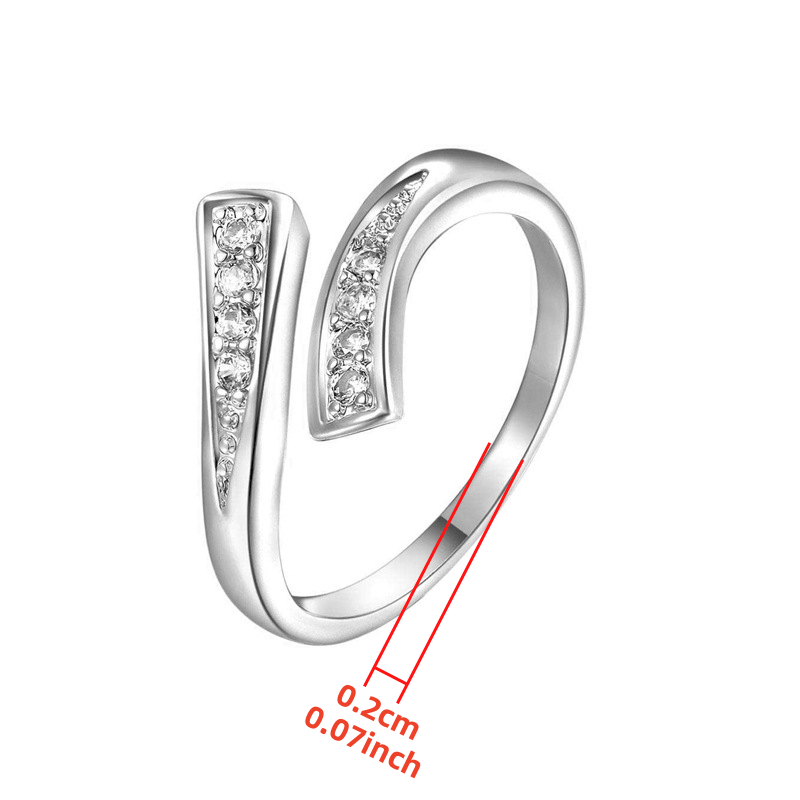 Adjustable Opening Silvey Ring - 1pc